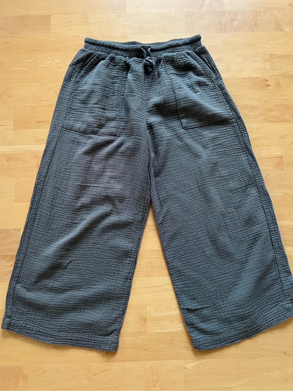 Splendid Women’s Cotton Wide-Leg Gauze Joggers - Green